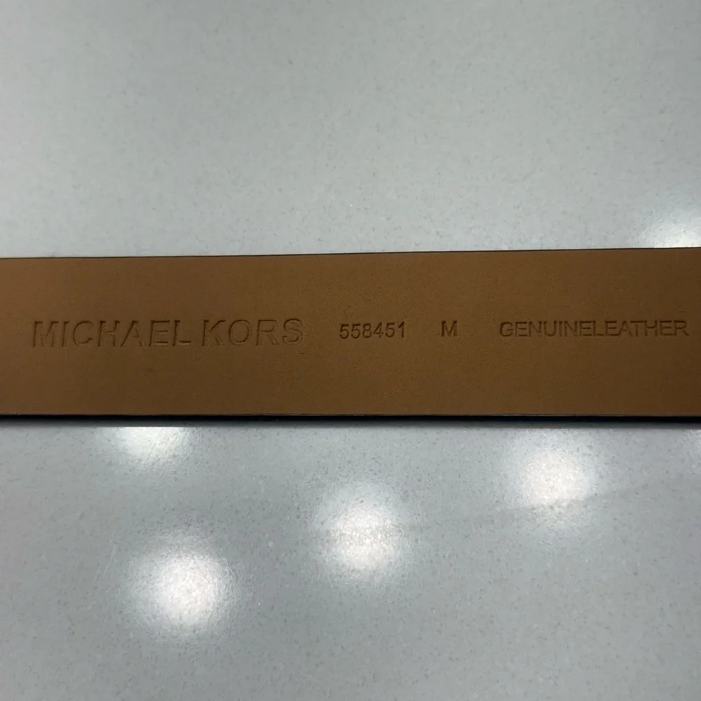 Michael Kors Brown Belt with Gold Chain Accent - Picture 7 of 7